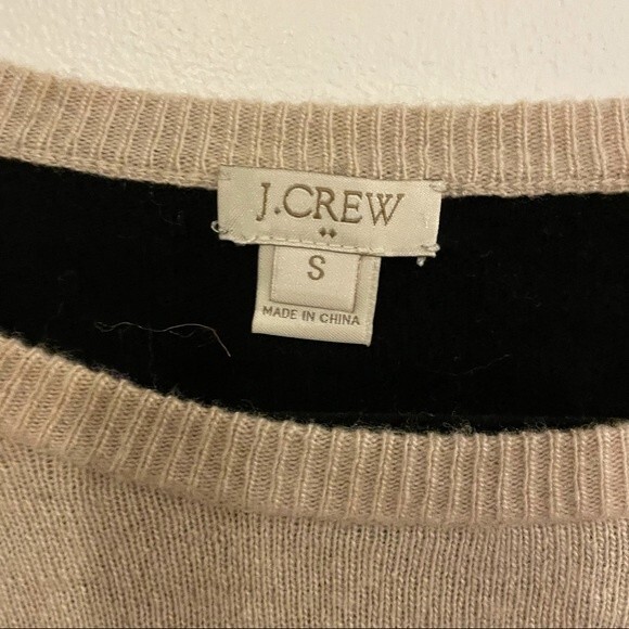 J Crew sweater women side button elbow patch Colorblock Sweater size small - Picture 6 of 10